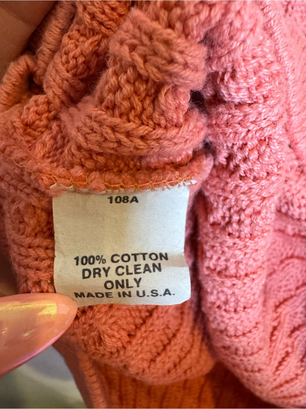 Vintage Tricots St.Raphael Coral Sweater Top S - Picture 5 of 6